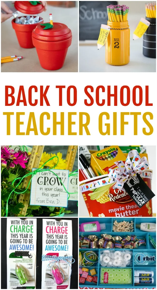 Collage of the Back to School Teacher Gifts