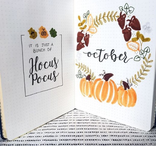 October Bullet Journal Ideas - Pumpkin Spice Theme — Sunflower