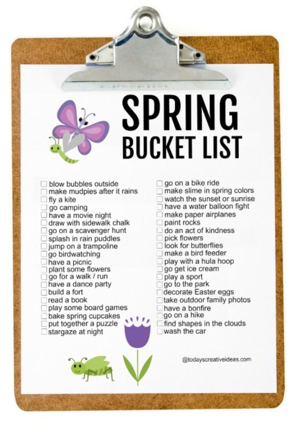 Spring Bucket List Ideas | Today's Creative Ideas