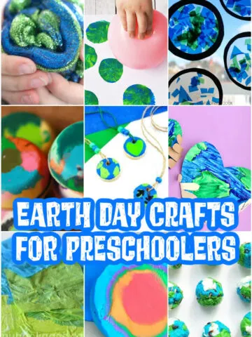 Collage of Earth Day Craft Ideas for Preschoolers