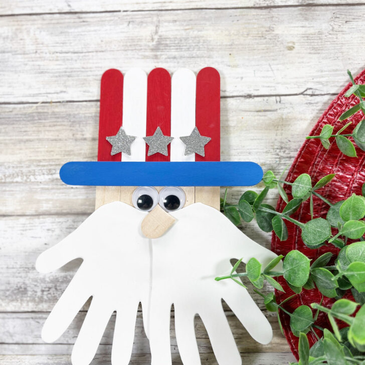 Popsicle Stick Uncle Sam | 4th of July Kid Craft Idea