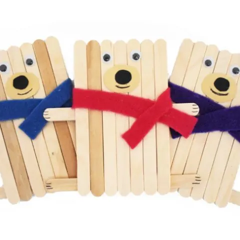 Popsicle Stick Bear Craft