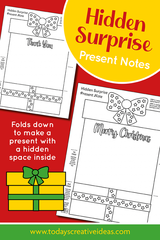 Present Folding Surprise Printable Card Today #39 s Creative Ideas