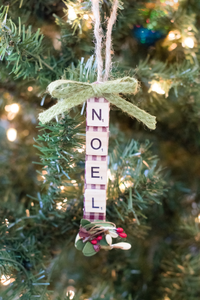 Personalized Scrabble Tile Christmas Ornaments