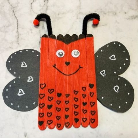 Popsicle Stick Love Bug