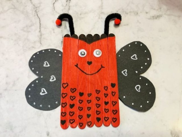 Popsicle Stick Love Bug Craft | Today's Creative Ideas