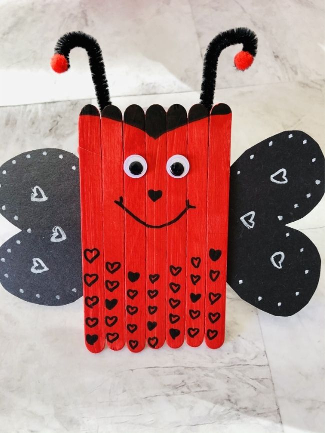 DIY Valentine's Day Butterfly Craft For Kids - The Momma Diaries