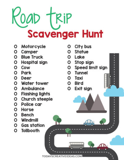 Printable Road Trip Activities | Today's Creative Ideas