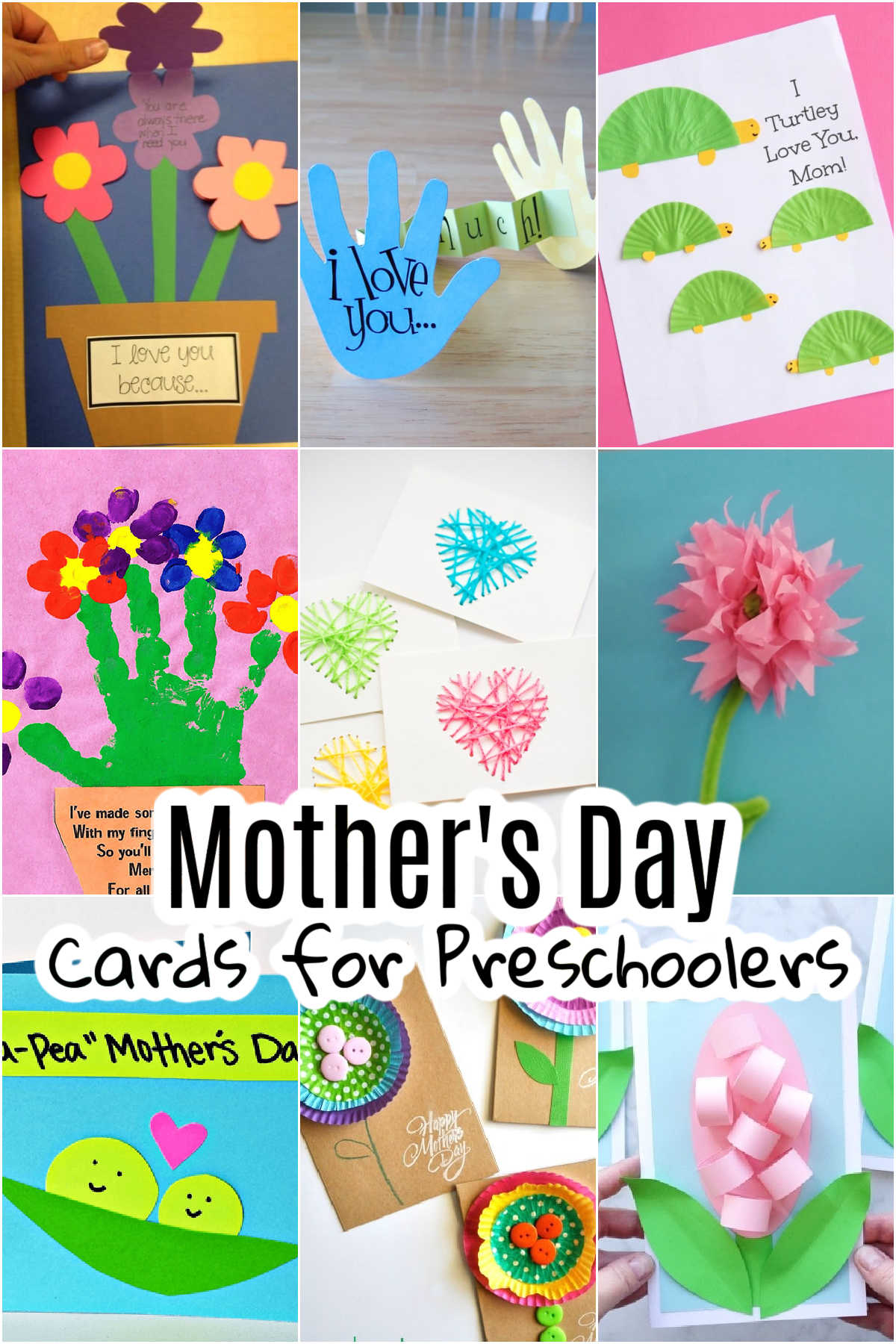 Collage of Mother's Day Cards for Preschoolers