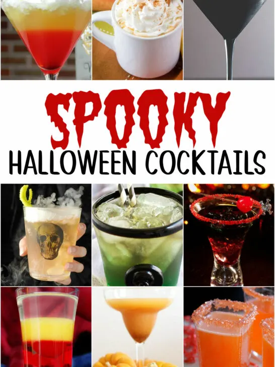 Collage of Spooky Halloween Cocktails