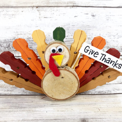 Thanksgiving Clothespin Turkey Craft for Kids