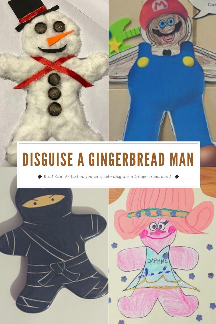 Disguise A Gingebread Man Text Centered of 4 examples 