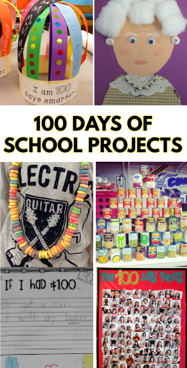 Collage of 100 days of school projects