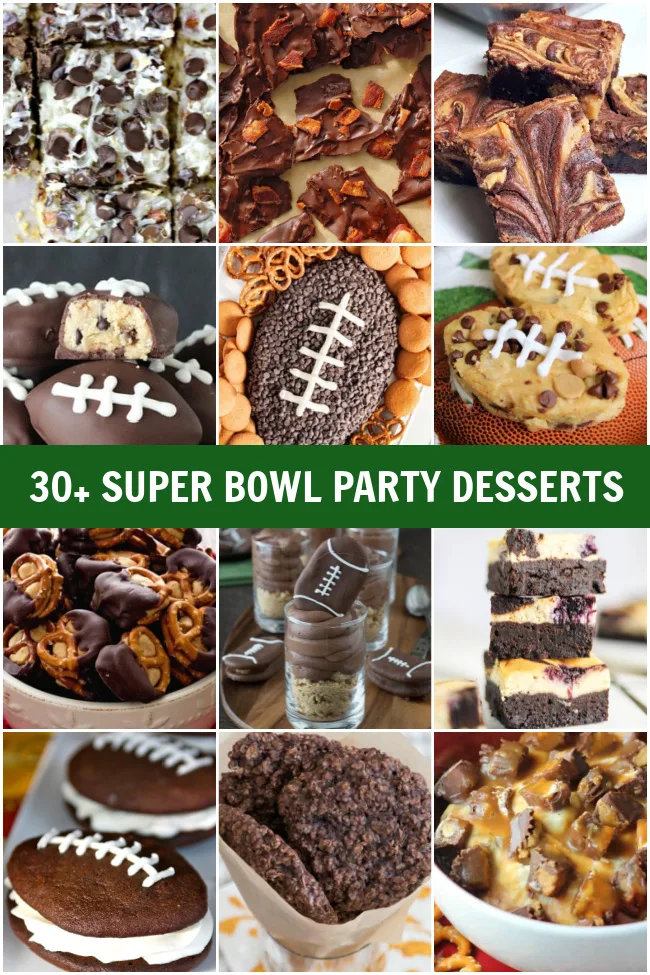 Collage of Super Bowl Party Dessert Ideas