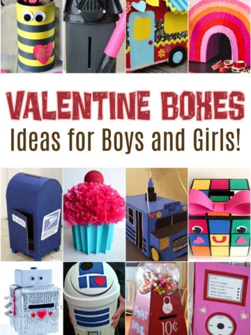 Collage of Valentine Box Idea for Boys and Girls