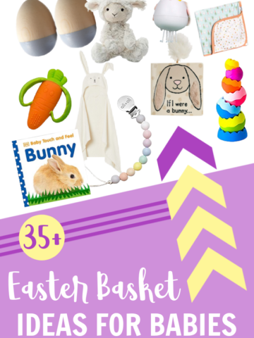 Collage of Easter Basket Ideas for Babies