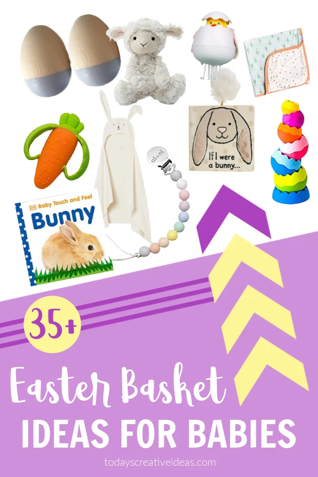 Collage of Easter Basket Ideas for Babies