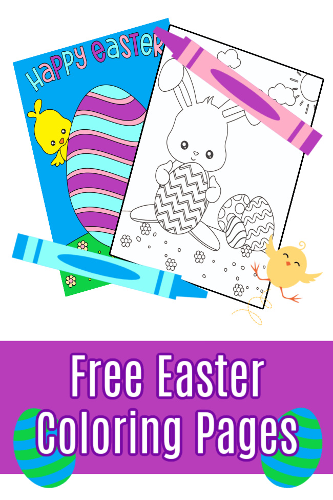 Collage of Easter Coloring Pages