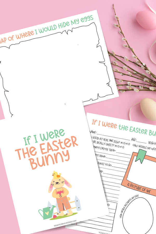 collage of the If I were an Easter Bunny writing prompt pack