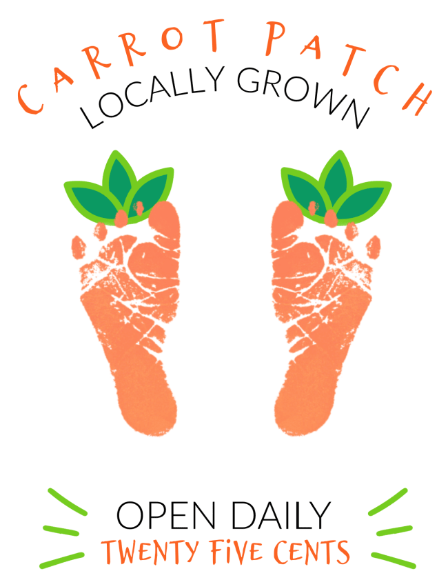Carrot Footprint Art