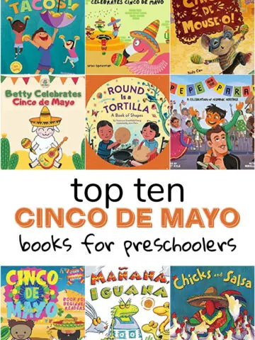 Collage of Cinco de Mayo Books for Preschoolers
