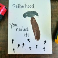 Fatherhood, you nailed it finished Father's Day Card