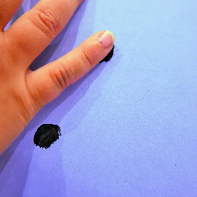 Using fingerprints of black paint