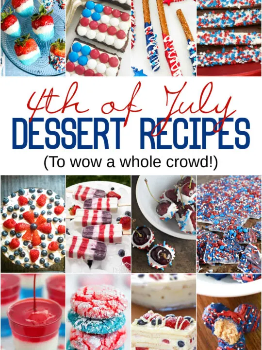 Collage of Easy 4th of July Desserts