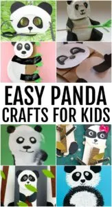 Collage of Panda Crafts for Kids