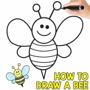 Simple-Bee-Directed-Drawing-Tutorial | Today's Creative Ideas