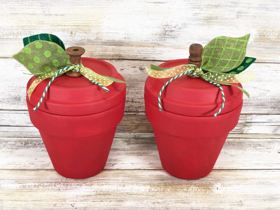 Terra Cotta Pot Apple Craft Teacher Gift Idea