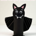 Completed Toilet Paper Roll Bat Craft for Kids