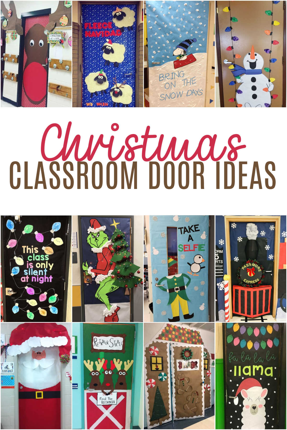 School Holiday Door Decorating Contest - Teacher's Brain
