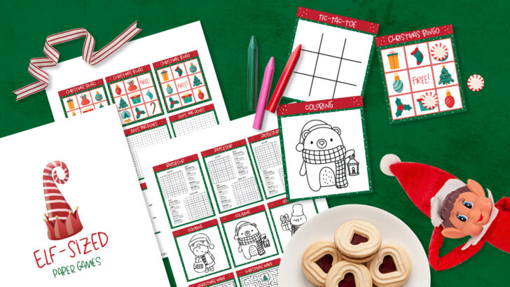6 Elf on the Shelf Paper Game Printables | Today's Creative