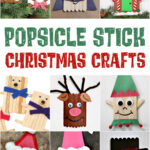Collage of Popsicle Stick Crafts for Christmas