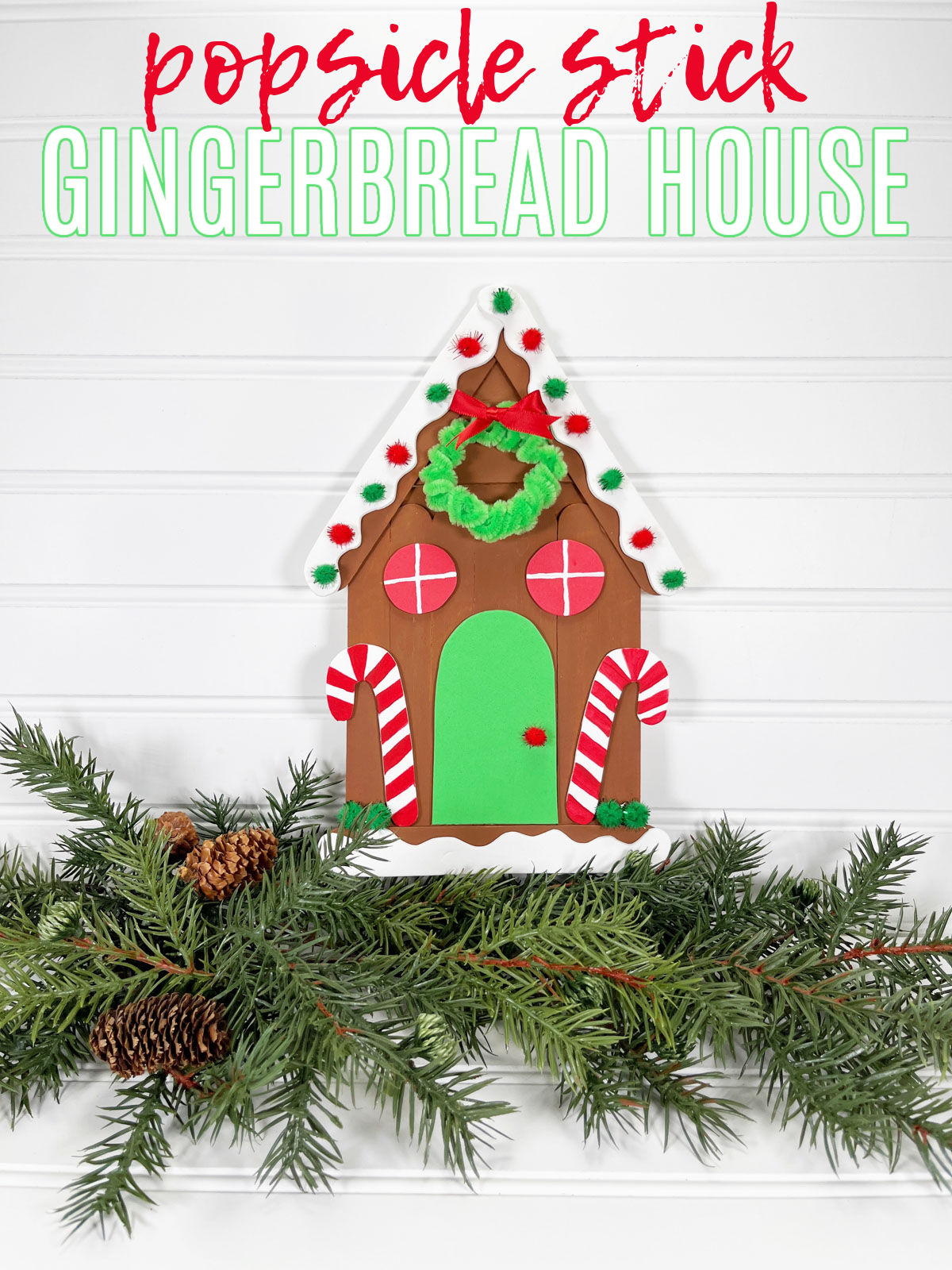 Popsicle Stick Gingerbread House Craft Today s Creative Ideas