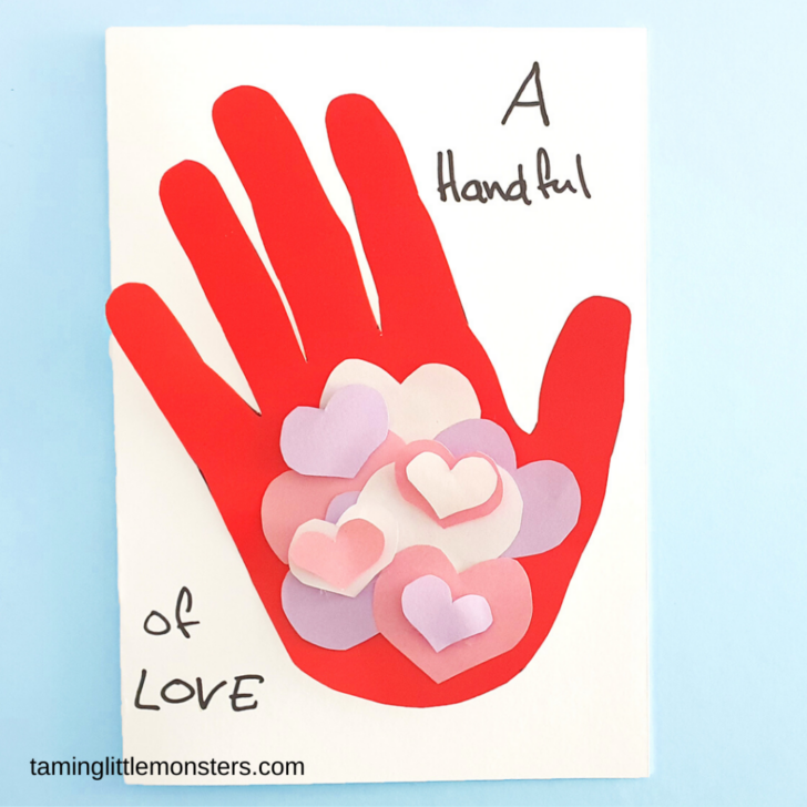 14+ Handprint Valentines Cards and Crafts Today's Creative Ideas