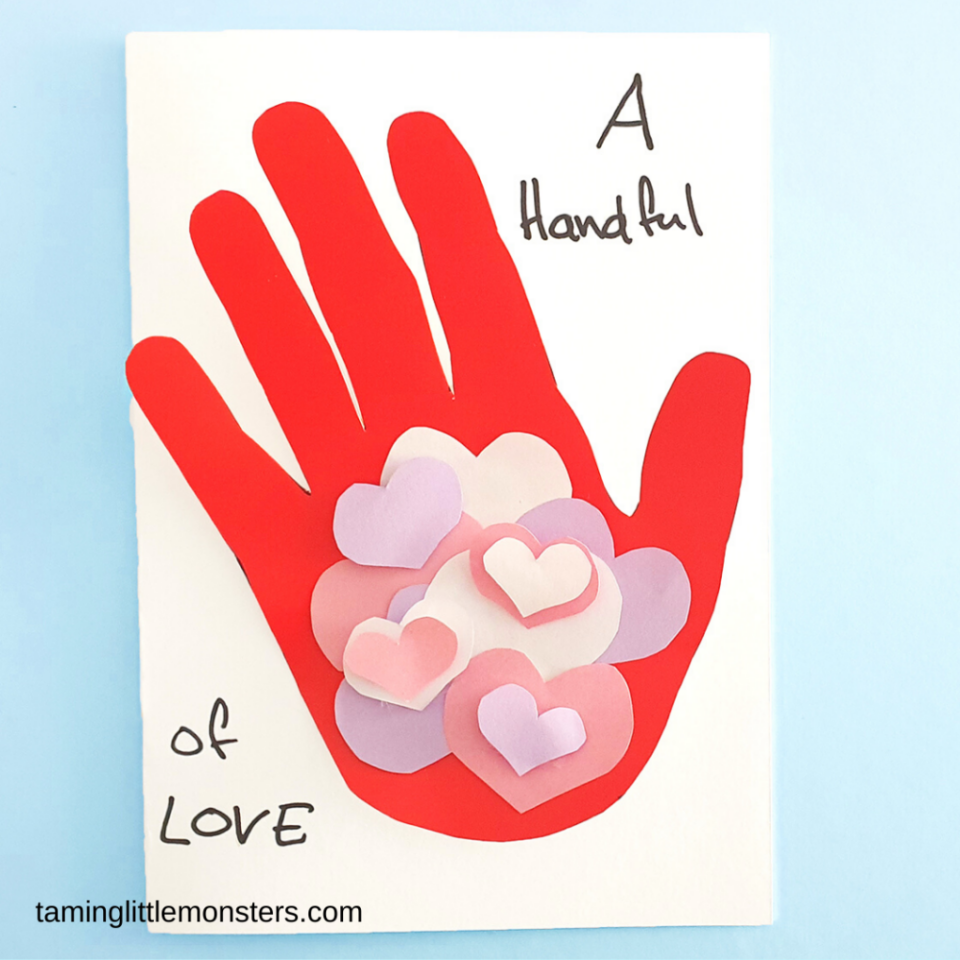 14+ Handprint Valentines Cards And Crafts 