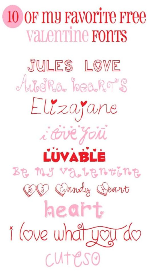 10+ Free Valentine Fonts For Your Creative Projects