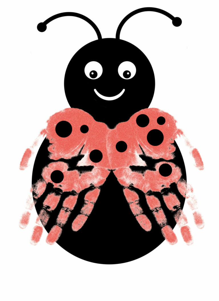 Handprint Love Bug Art Printable | Today's Creative Ideas
