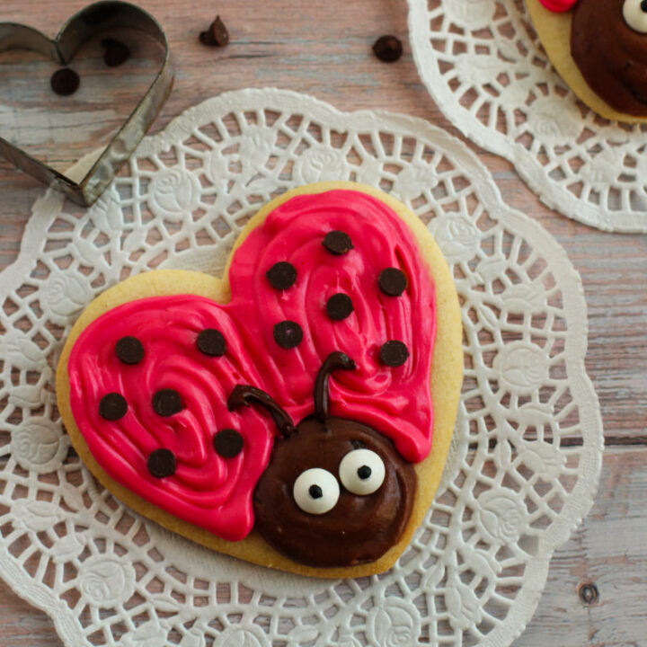 Valentine Ladybug Cookies