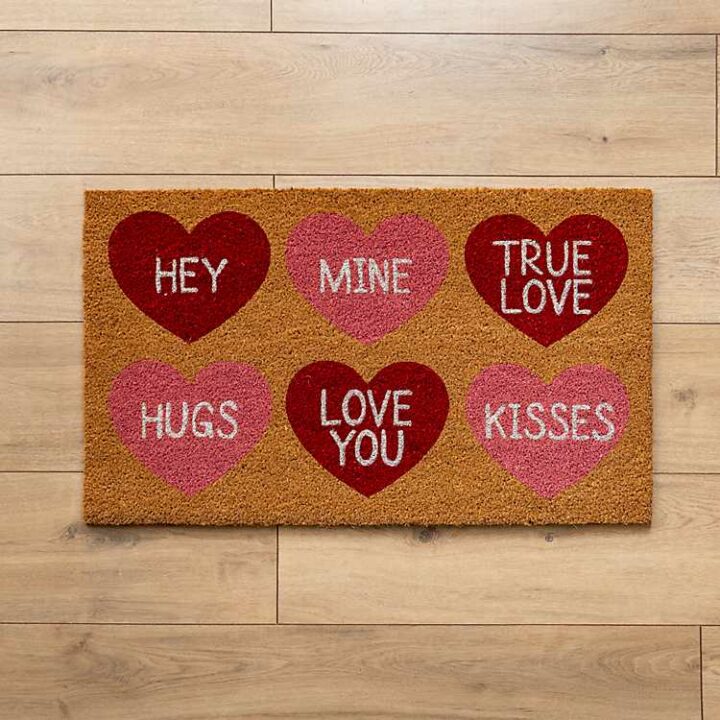 20+ Valentine Doormats you'll love for your front porch!