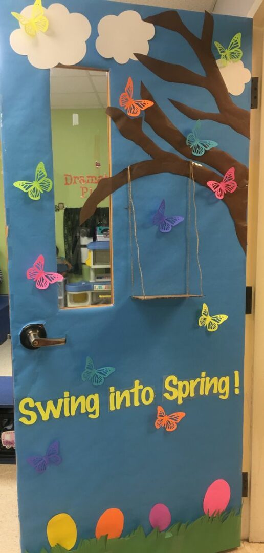 Classroom Door Ideas For Spring Today S Creative Ideas Swing Into Spring 516x1080