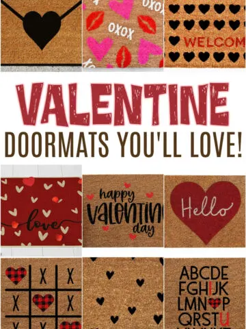 Collage of Valentine Doormats