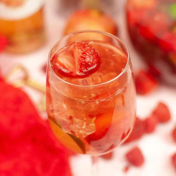 Pink Sangria with Rose Wine