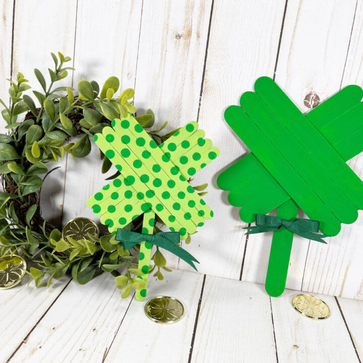 Popsicle Stick Shamrock Craft