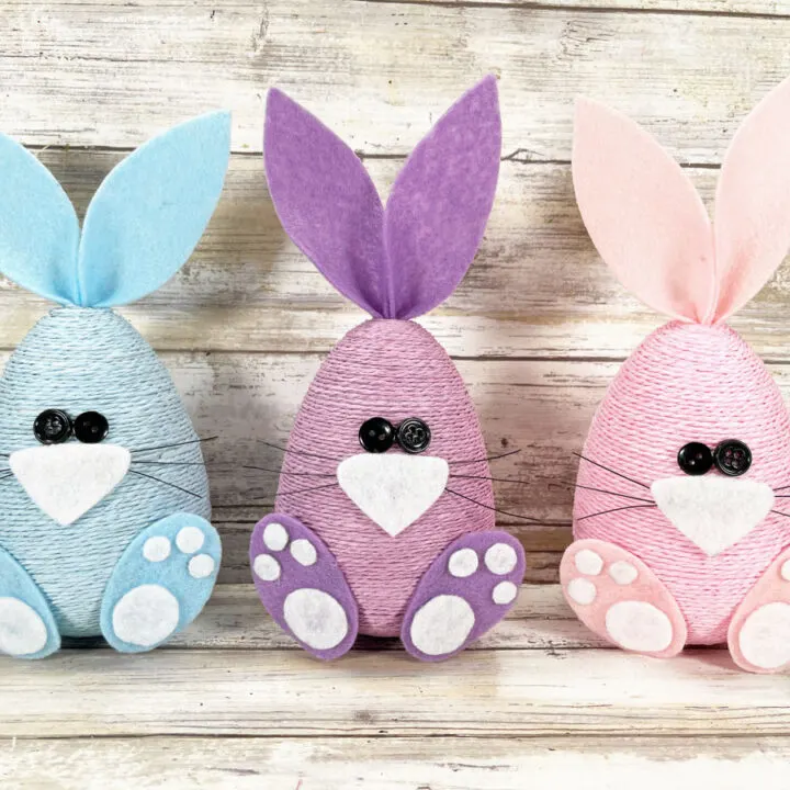 Yarn Wrapped Easter Egg Bunny Craft