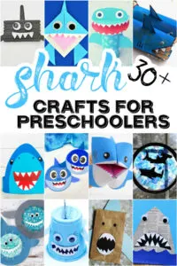 Collage of Shark Crafts for Preschoolers