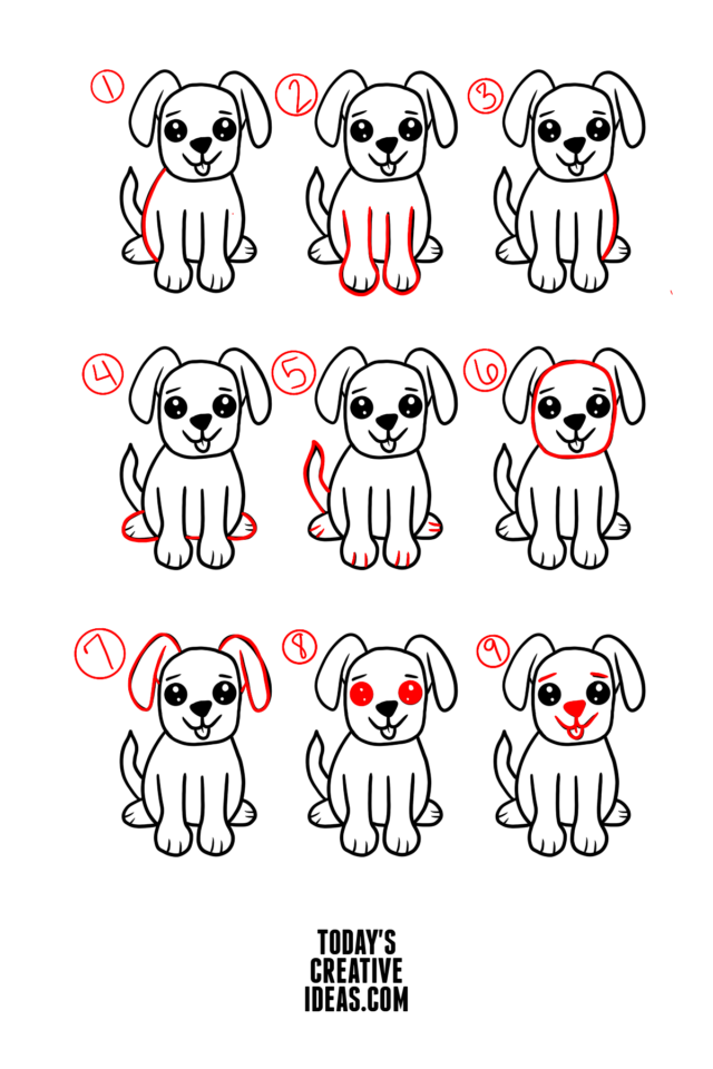 How to Draw a Cute Dog | Today's Creative Ideas