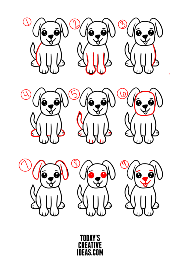 How to Draw a Cute Dog Today s Creative Ideas